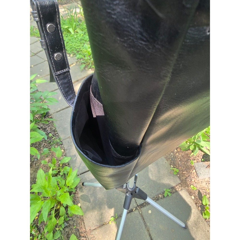 Freshly Picked Minimalist Diaper Bag Backpack Black Vegan Leather Tote Pockets - Picture 6 of 9
